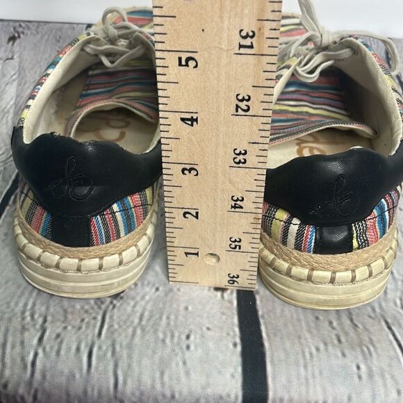 Sam Edelman Kavi Stripes Canvas colorful sneaker size 8.5 - Picture 10 of 12